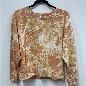 Everlane Tie-Dye Women's Top in orange and Cream L